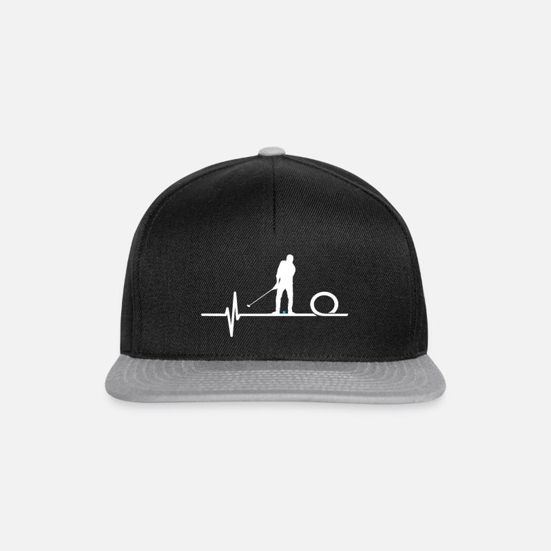 Minigolf Herzlinie Putter Golfball - Snapback Cap - Schwarz/Grau