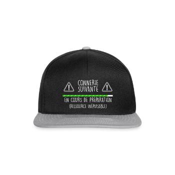 Connerie suivante téléchargement en cours - Casquette snapback - noir/gris - Devant