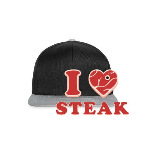 I love steak - Steak in Herzform Grillshirt - Barc - Snapback Cap