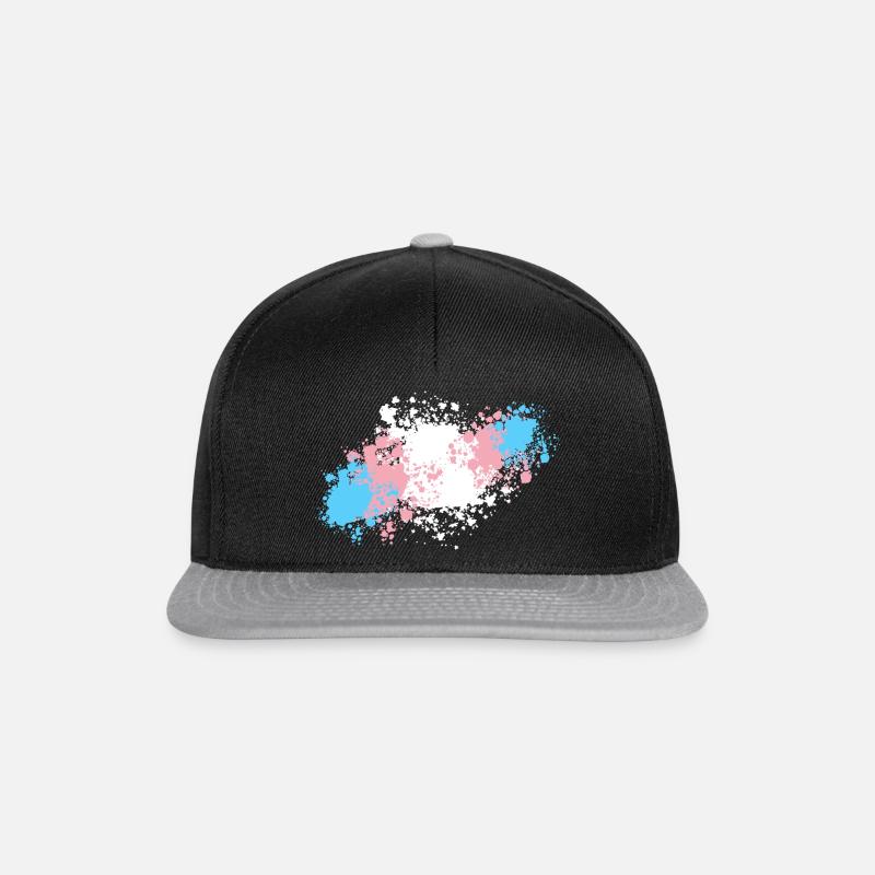 Transgender Pride Blots - Snapback Cap - black/grey