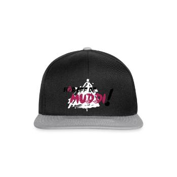 Hör auf de Muddi - Snapback Cap - Schwarz/Grau - Vorne