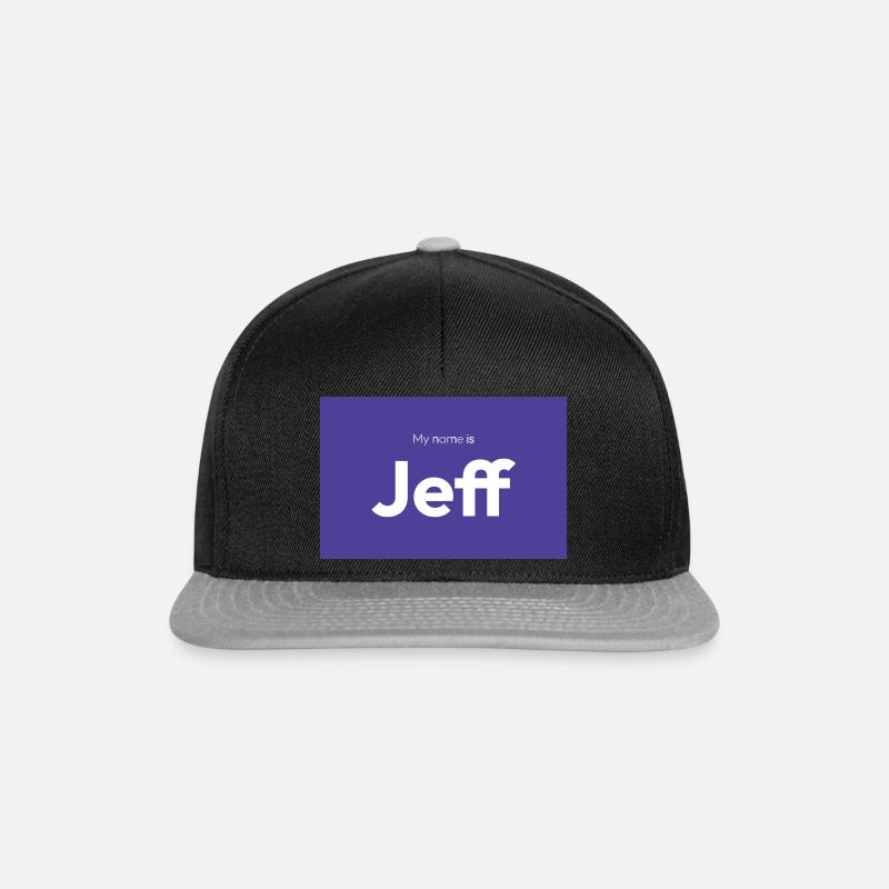 My name is Jeff - Snapback Cap - Schwarz/Grau