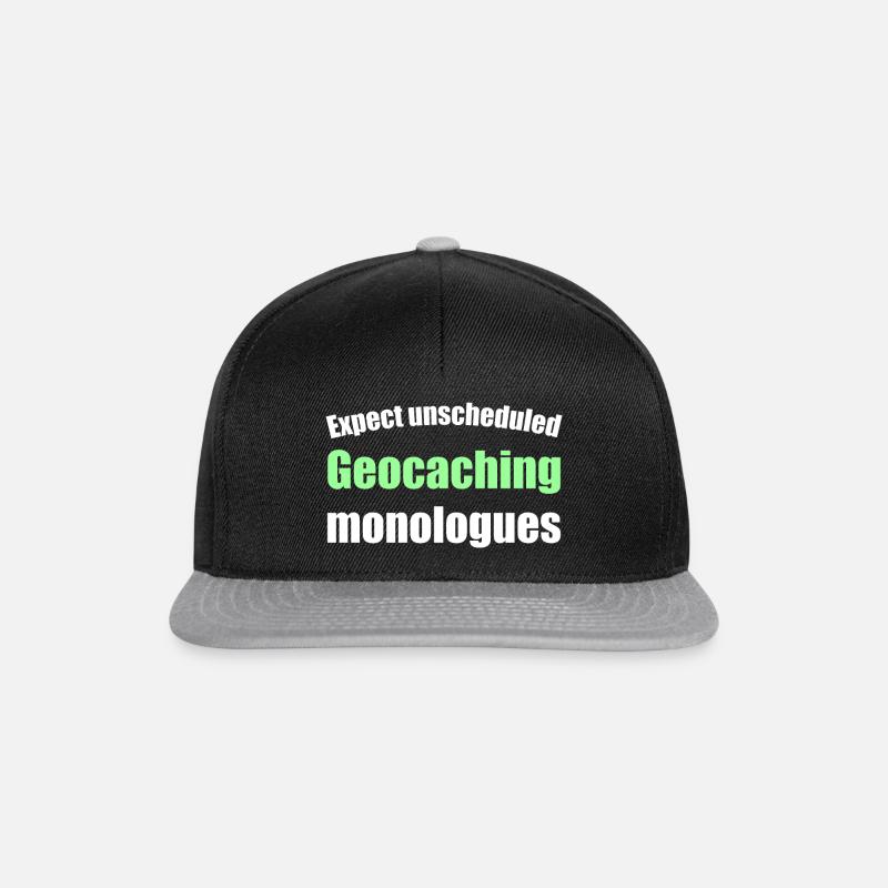 Expect unscheduled Geocaching monologues - Snapback Cap - Schwarz/Grau