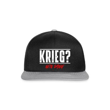 Krieg - Snapback Cap - Schwarz/Grau - Vorne