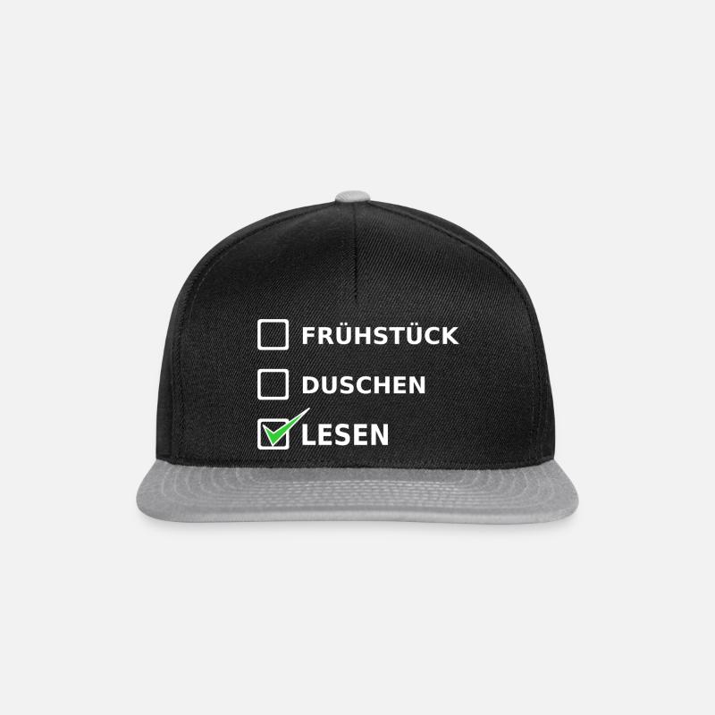 LESEN - Snapback Cap - Schwarz/Grau