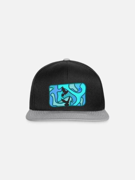 Taube Peacezeichen - Snapback Cap - Schwarz/Grau