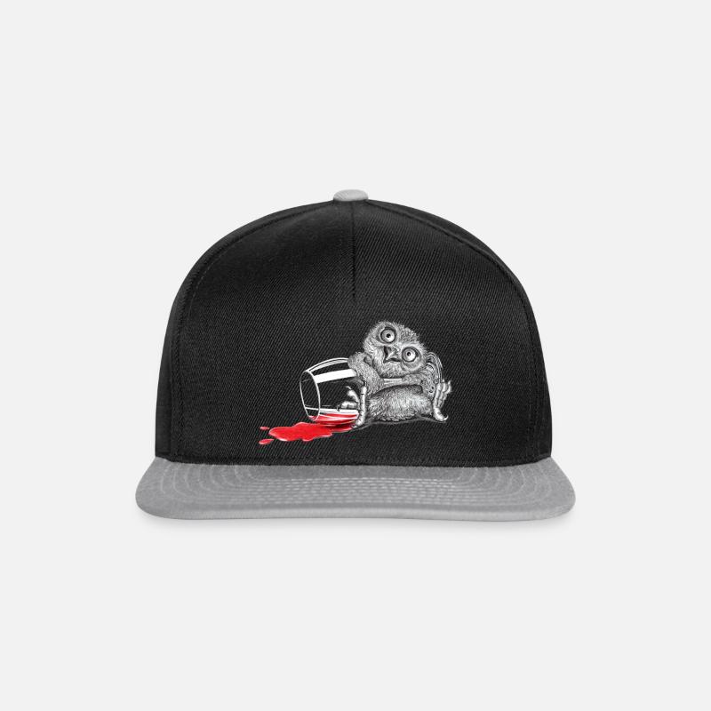 Beschwipste Eule - Snapback Cap - Schwarz/Grau