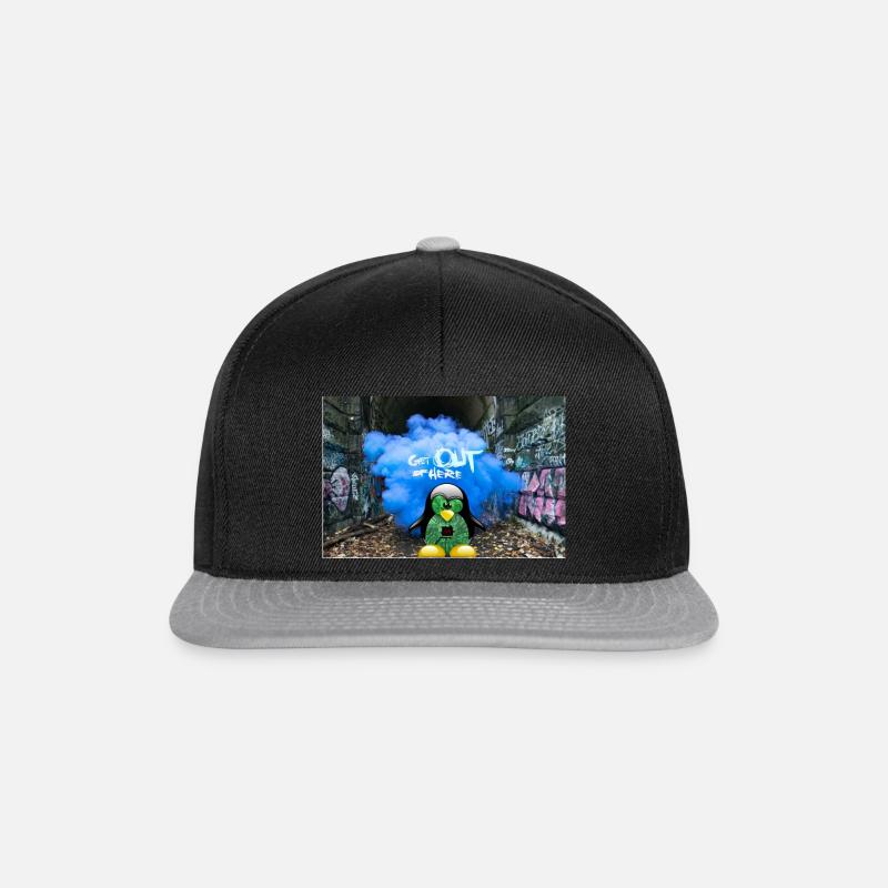 spider-linux - Casquette snapback - noir/gris