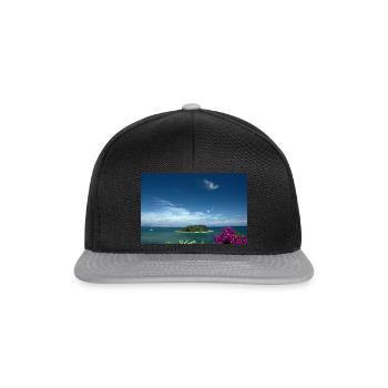 Mäuseinsel Korfu Griechenland - Snapback Cap - Schwarz/Grau - Vorne