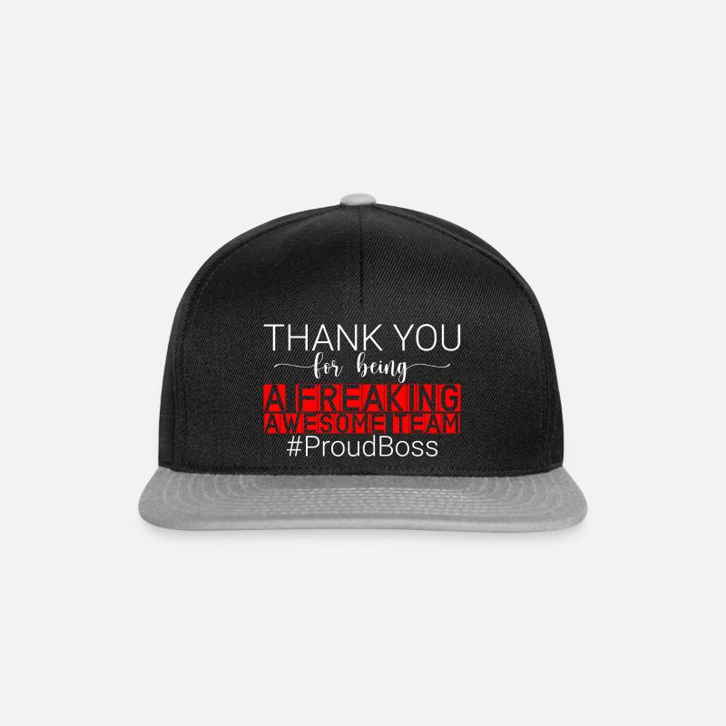 Thank You For Being A Freaking Awesome Team 4 - Snapback Cap - Schwarz/Grau
