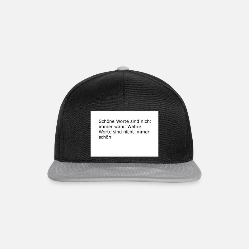 Wort - Snapback Cap - Schwarz/Grau
