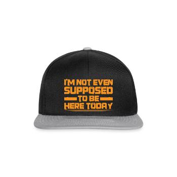 Je ne suis même pas censé être ici aujourd’hui 3 - Casquette snapback - noir/gris - Devant