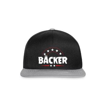 Bäcker Beruf - Snapback Cap - Schwarz/Grau - Vorne
