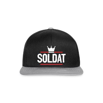 Soldat Beruf - Snapback Cap - Schwarz/Grau - Vorne
