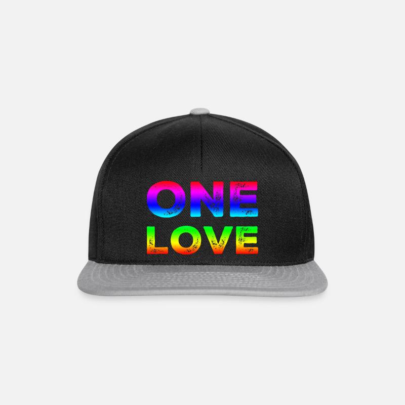 One love - Snapback Cap - Schwarz/Grau