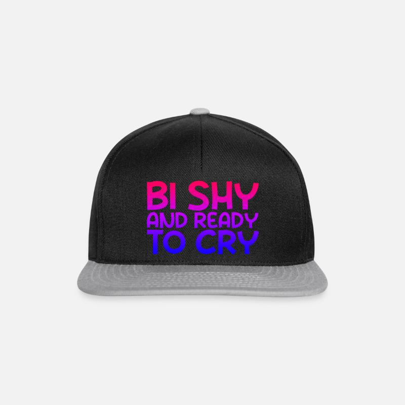 Bi Shy And Ready To Cry - Snapback Cap - Schwarz/Grau