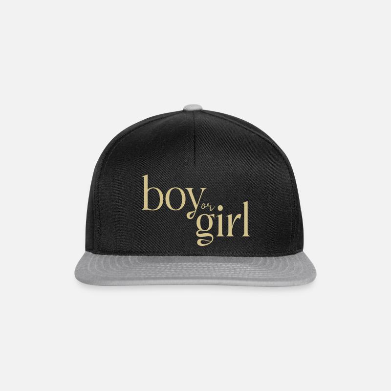 Junge oder Mädchen - Snapback Cap - Schwarz/Grau