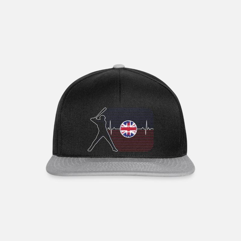 british baseball - Snapback Cap - black/grey