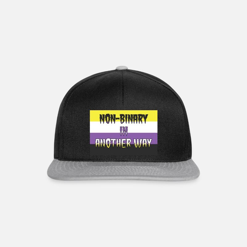 Non-binary in another way - Snapback Cap - black/grey
