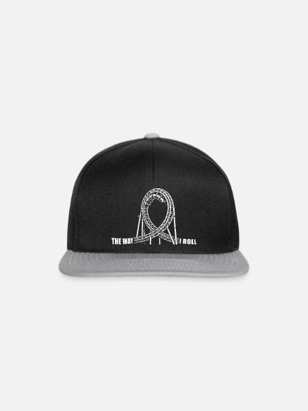 The way I Roll - Achterbahn - Looping - Snapback Cap - Schwarz/Grau