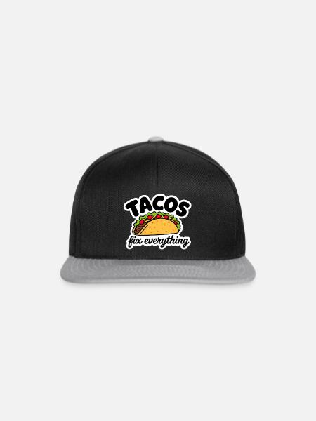 Tacos fix everything - Snapback Cap - Schwarz/Grau