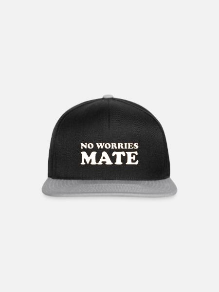 No worries Mate - Snapback Cap - Schwarz/Grau
