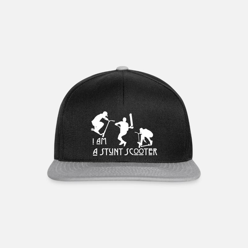 Scooter kick scooter gift - Snapback Cap - black/grey