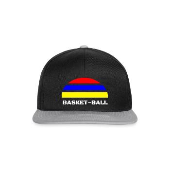 Basketball Tshirt - Snapback Cap - black/grey - Front