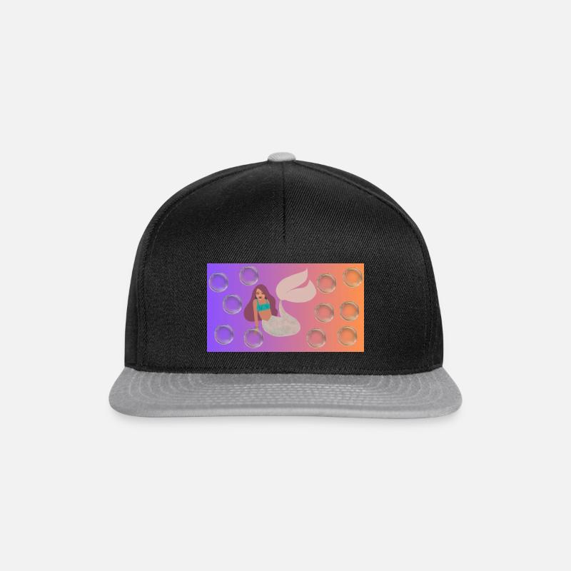 sirène - Casquette snapback - noir/gris
