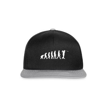 Evolution des Golfes Golf weiß 4 - Snapback Cap - Schwarz/Grau - Vorne