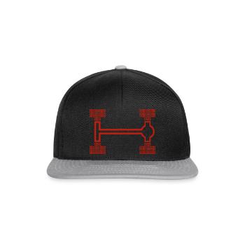 Quattro Arrière Impression intégrale C3 C4 80 100 200 - Casquette snapback - noir/gris - Devant
