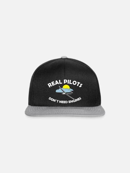 véritable planeur pilote planeur planeur planeur planeur - Casquette snapback - noir/gris