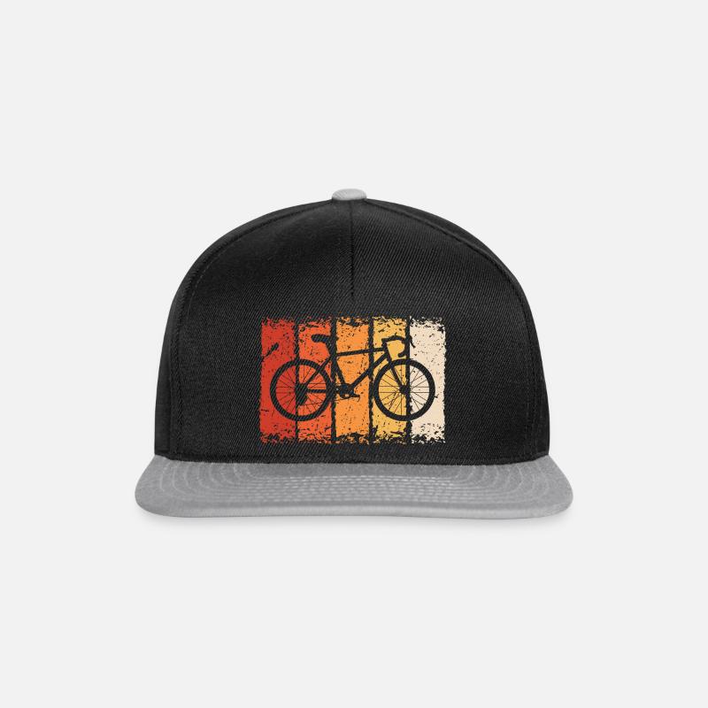 Fahrrad - Snapback Cap - Schwarz/Grau