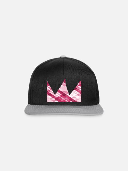krone pink symbol form - Snapback Cap - Schwarz/Grau