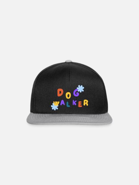 Dog Walker - Snapback Cap - Schwarz/Grau