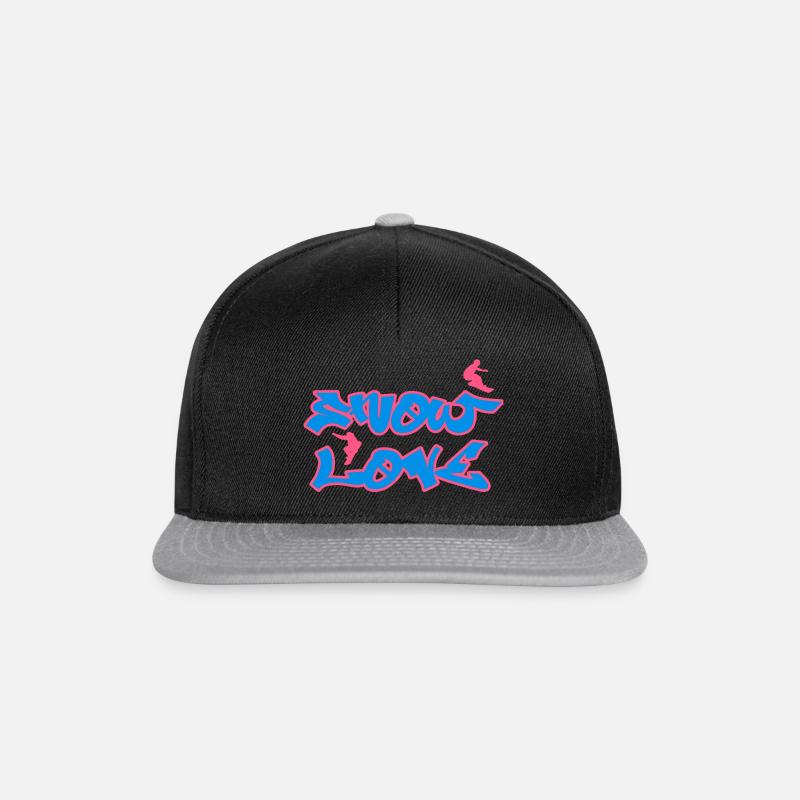 Snowboard Snowboarder Snowboarding - Snapback Cap - Schwarz/Grau