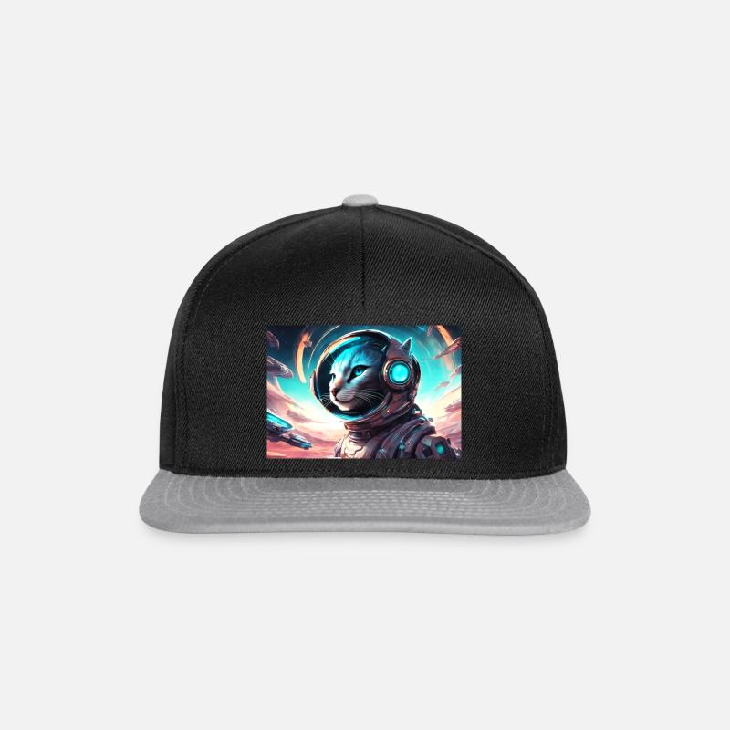 Katzonaut - Snapback Cap - Schwarz/Grau