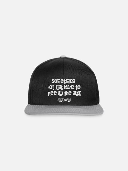 Zitat von Charles Bukowski - Snapback Cap - Schwarz/Grau