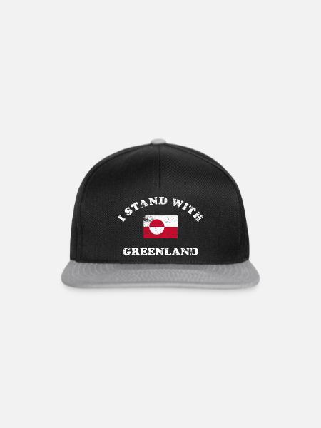 Ich stehe zu Grönland - Snapback Cap - Schwarz/Grau