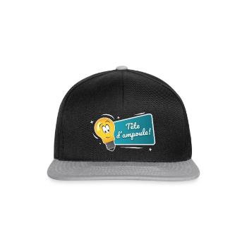 Tête d'ampoule - Casquette snapback - noir/gris - Devant