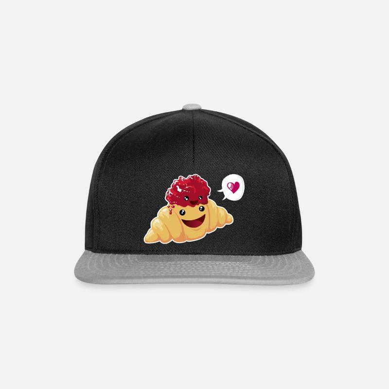 Beste Freunde oder Liebe? Croissant & Marmelade - Snapback Cap - Schwarz/Grau