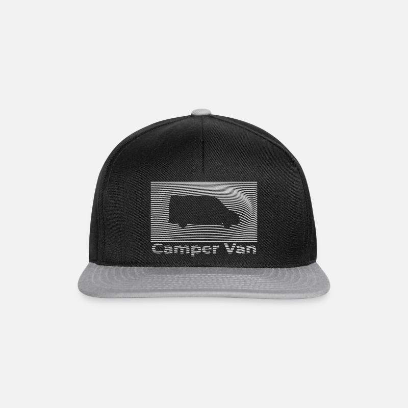 Camper Van - Snapback Cap - Schwarz/Grau