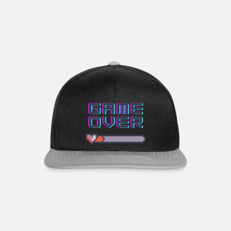 Game Over - Snapback Cap - Schwarz/Grau