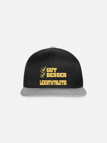 Gut Bessser Leichtathletik - Snapback Cap - Schwarz/Grau