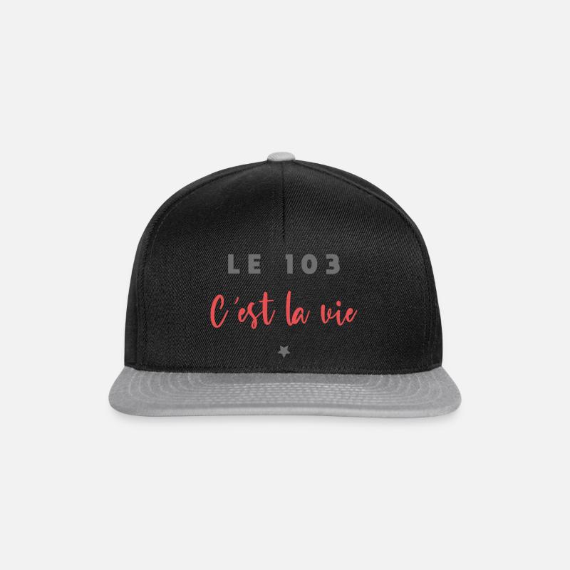 Le 103 c est la vie - Casquette snapback - noir/gris