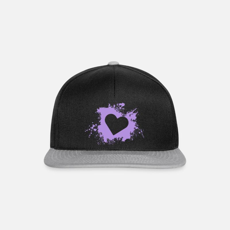 Herz - Snapback Cap - Schwarz/Grau