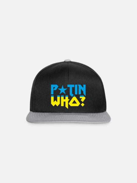 P*tin who? - Snapback Cap - Schwarz/Grau