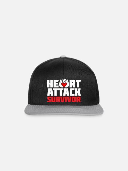 Herzinfarkt Überlebender - Snapback Cap - Schwarz/Grau