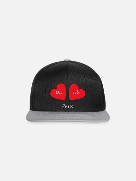 Du ich passt - Snapback Cap - Schwarz/Grau
