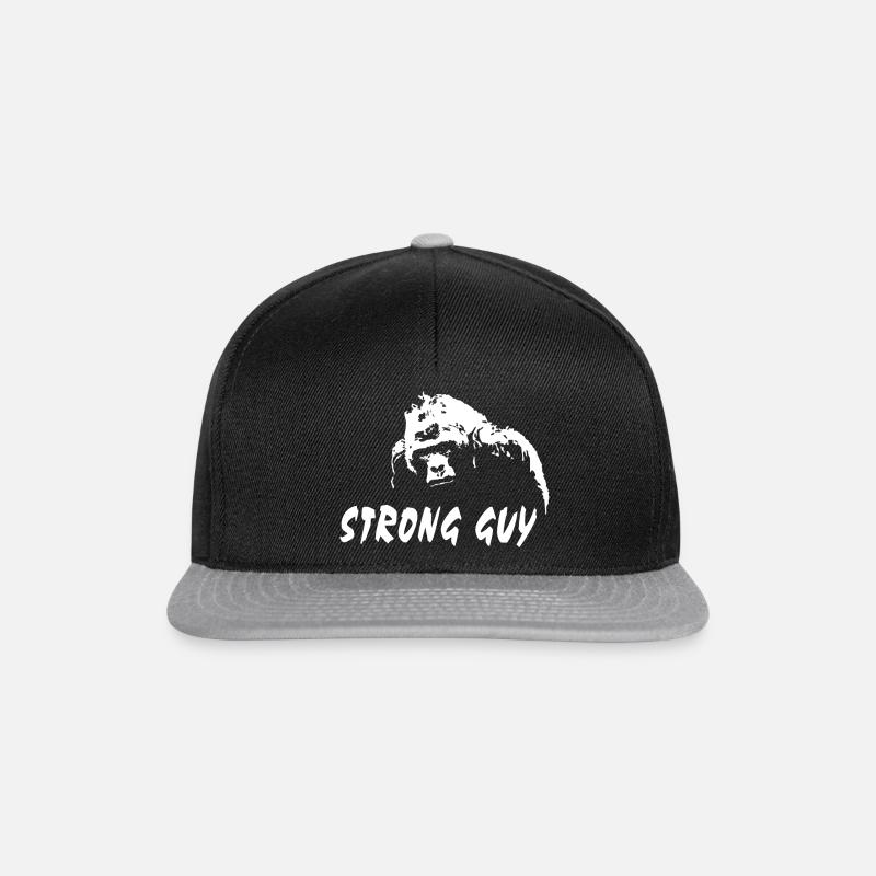 Gorilla - Affe - Snapback Cap - Schwarz/Grau